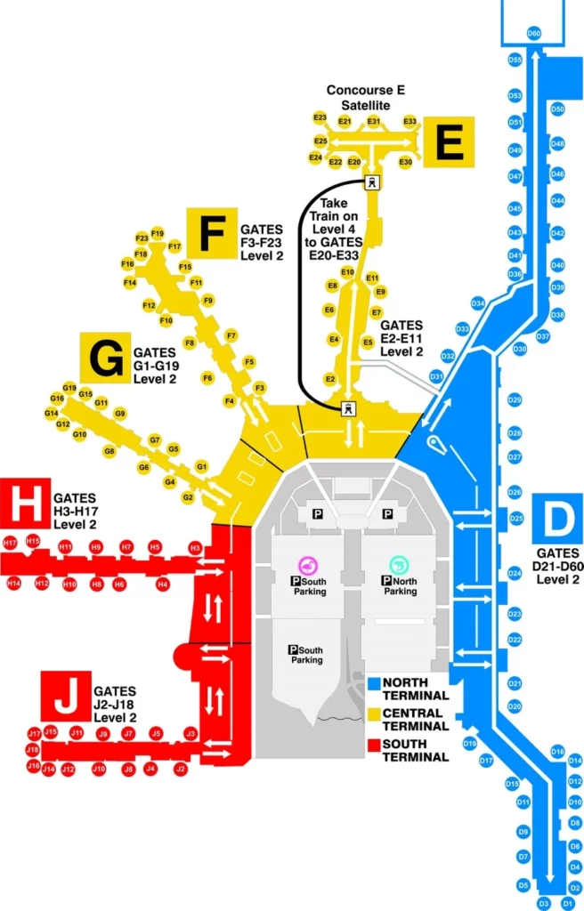 MIA Miami International Airport Map