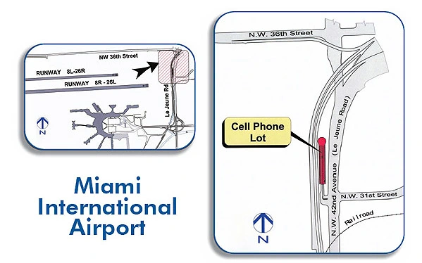 Miami Airport Cell Phone Lot for Parking